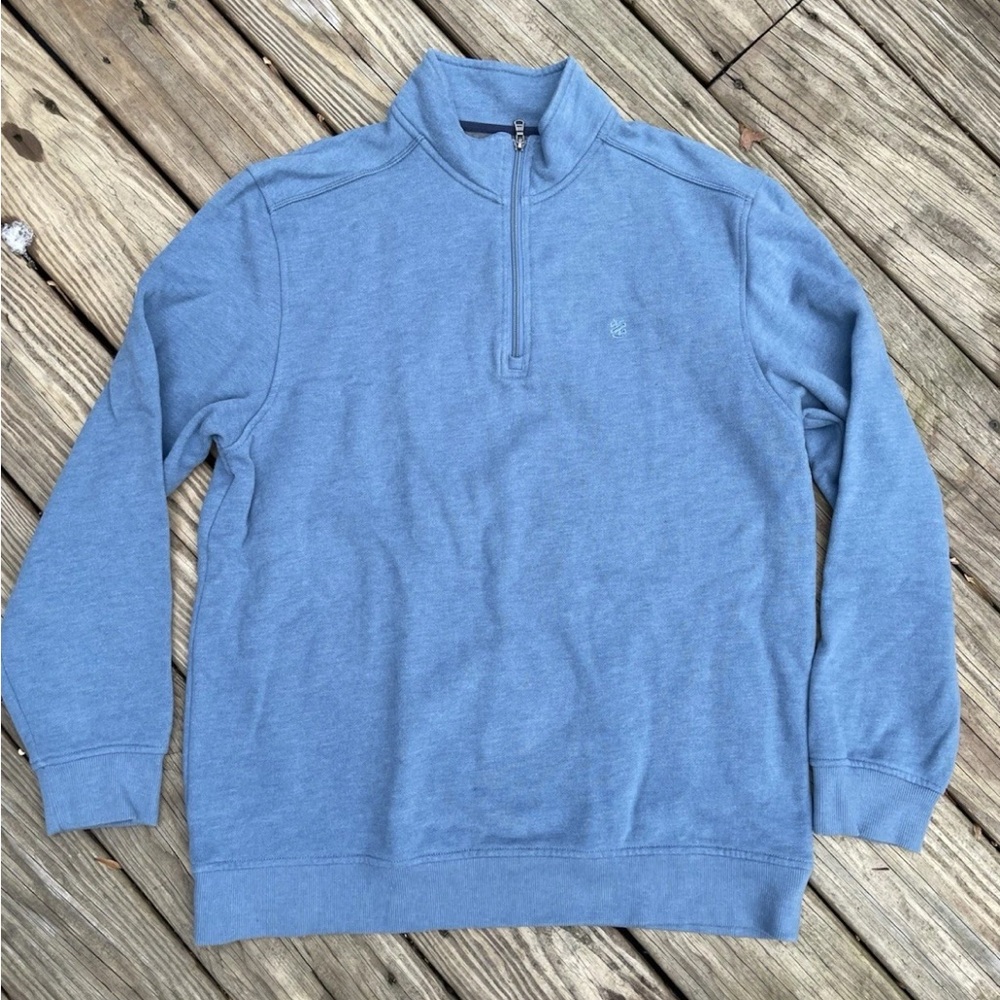 Izod Men's Light Blue Zip-Up Sweater